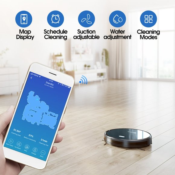 NEATSVOR X500 Robot Vacuum Cleaner 3000PA Powerful Suction 3-in-1 Pet Hair House - Picture 2 of 16